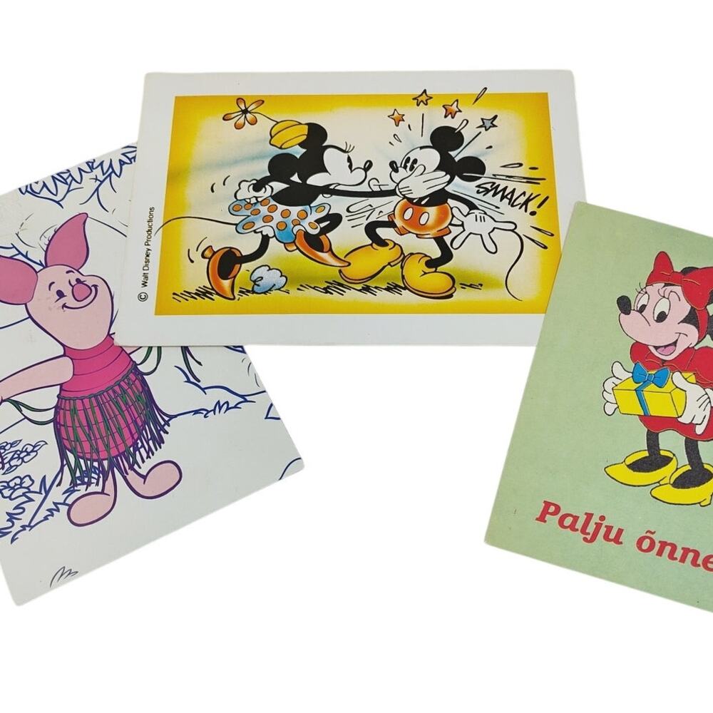 Vintage Disney Postcards Set  USED